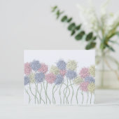 Hübsche Pastel-farbige Blume Postkarte (Stehend Vorderseite)