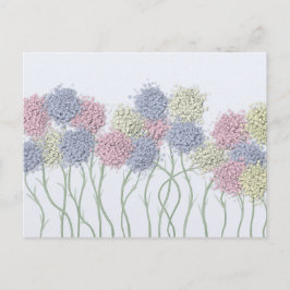 Hübsche Pastel-farbige Blume Postkarte