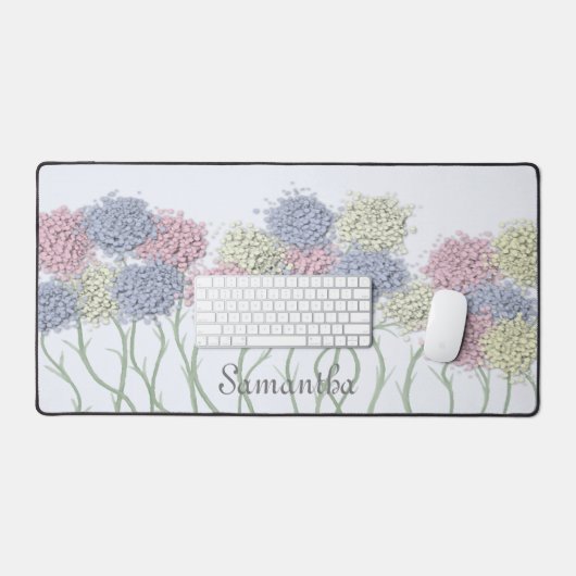 Hübsche Pastel-farbige Blume Schreibtischunterlage (Tastatur & Maus)