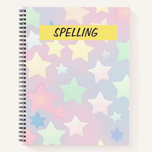 HÜBSCHE PASTEL-FARBSTARTEN NOTIZBLOCK (Vorderseite)