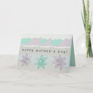 Hübsche Pastel floral Happy Mother Day Card Feiertagskarte