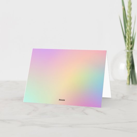 Hübsche Pastel Gradient Happy Oaster Foto Gold (Rückseite)