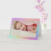 Hübsche Pastel Gradient Happy Oaster Foto Gold (Orchidee)