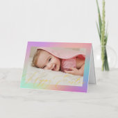 Hübsche Pastel Gradient Happy Oaster Foto Gold (Vorderseite)