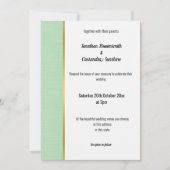 HÜBSCHE PASTEL GREEN GOLD TRIM-EINLADUNG EINLADUNG (Vorderseite)