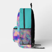 Hübsche Pastel Holographic Rainbow Metallic Bedruckter Rucksack (Rechts)