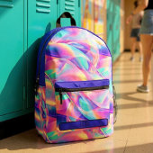 Hübsche Pastel Holographic Rainbow Metallic Bedruckter Rucksack