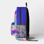 Hübsche Pastel Holographic Rainbow Metallic Bedruckter Rucksack (Rechts)