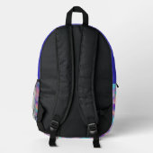 Hübsche Pastel Holographic Rainbow Metallic Bedruckter Rucksack (Rückseite)