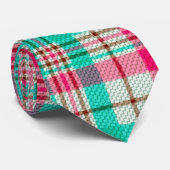 Hübsche Pastel Karierte Krawatte (Gerollt)