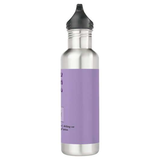 Hübsche Pastel Lilac / Lavendel / Lila Edelstahlflasche (Rechts)