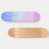 Hübsche Pastel Marble Ombre Lavender Pink Blau Skateboard (Horizontal)
