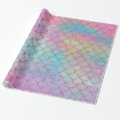 Hübsche Pastel Mermaid Scales Dragon farbenfroh Geschenkpapier (Ungerollt)