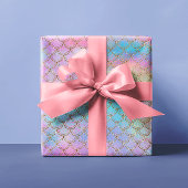 Hübsche Pastel Mermaid Scales Dragon farbenfroh Geschenkpapier