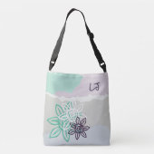 Hübsche Pastel Mit Monogramm Tote Beutel Tragetaschen Mit Langen Trägern (Rückseite)
