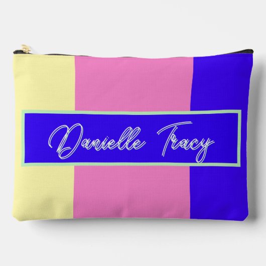 Hübsche Pastel Personalisiert Accessory Pouch Zubehörtasche (Vorderseite)