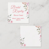 Hübsche Pastel Petals Bridal-Registrierung Begleitkarte (Vorne/Hinten)