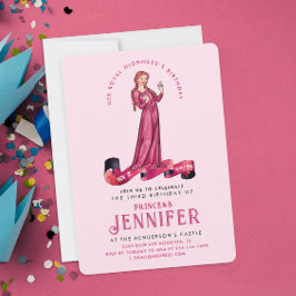 Hübsche Pastel Pink Prinzessin Fairytale verzauber Einladung