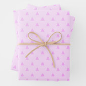 Hübsche Pastel Pink Weihnachtsbaummuster Geschenkpapier Set (Beispiel)