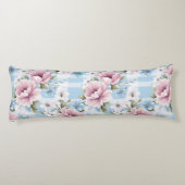 HÜBSCHE PASTEL PINK WHUE BLAUE WATERCOLOR BLUME SEITENSCHLÄFERKISSEN (Rückseite)