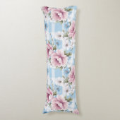 HÜBSCHE PASTEL PINK WHUE BLAUE WATERCOLOR BLUME SEITENSCHLÄFERKISSEN (Vorderseite Vertikal)