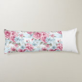 HÜBSCHE PASTEL PINK WHUE BLAUE WATERCOLOR BLUME SEITENSCHLÄFERKISSEN (Rückseite)