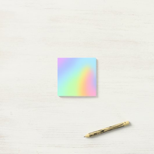 Hübsche Pastel Rainbow Blur Post-it Klebezettel (Auf Schreibtisch)