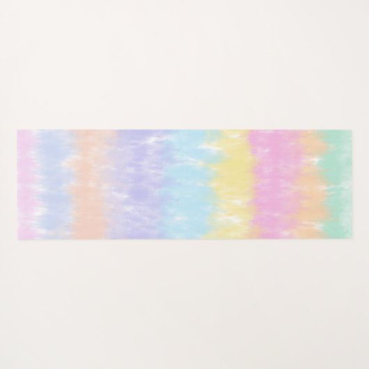 Hübsche Pastel Rainbow Gefärbte Krawatte Streifen Yogamatte (Rückseite (Horizontal))