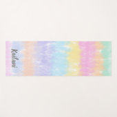 Hübsche Pastel Rainbow Gefärbte Krawatte Streifen  Yogamatte (Vorderseite (Horizontal))
