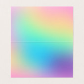 Hübsche Pastel Rainbow Gradient Dankeskarten (Innenseite Aufgefaltet)