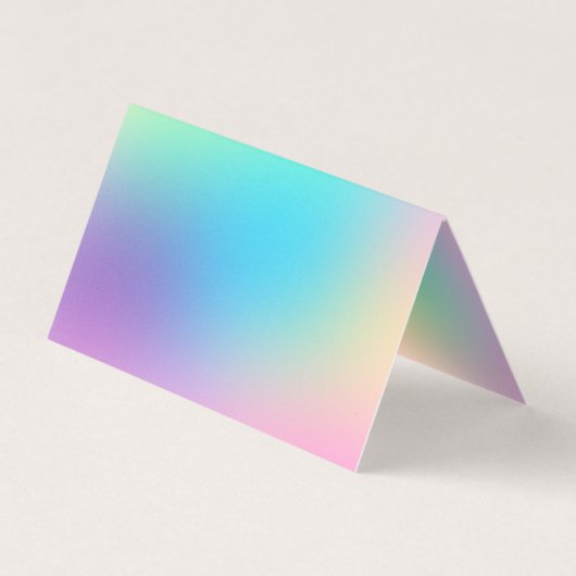 Hübsche Pastel Rainbow Gradient Dankeskarten (Rückseite)