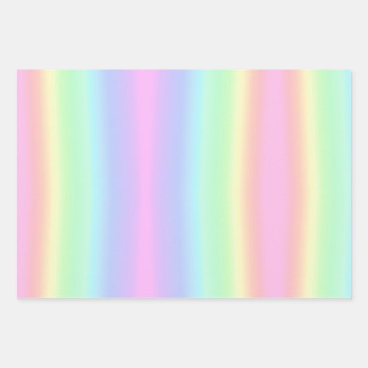 Hübsche Pastel Rainbow Gradient Geschenkpapier Set (Vorderseite 2)