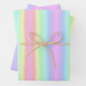 Hübsche Pastel Rainbow Gradient Geschenkpapier Set (Beispiel)