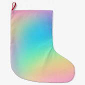 Hübsche Pastel Rainbow Gradient Großer Weihnachtsstrumpf (Vorderseite)