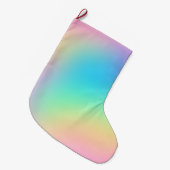 Hübsche Pastel Rainbow Gradient Großer Weihnachtsstrumpf (Vorderansicht (hängend))