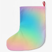 Hübsche Pastel Rainbow Gradient Großer Weihnachtsstrumpf (Rückseite)