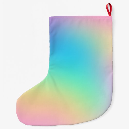 Hübsche Pastel Rainbow Gradient Großer Weihnachtsstrumpf (Rückseite)