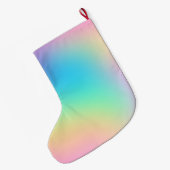 Hübsche Pastel Rainbow Gradient Großer Weihnachtsstrumpf (Rückseite (Hängend))