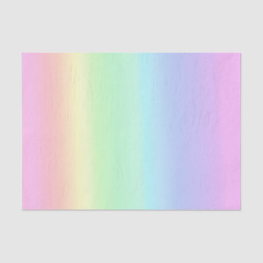 Hübsche Pastel Rainbow Gradient Seidenpapier (Vorderseite)