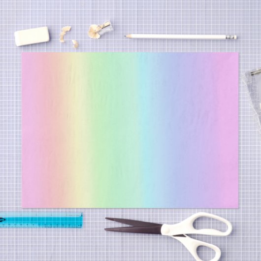 Hübsche Pastel Rainbow Gradient Seidenpapier (Handwerk)