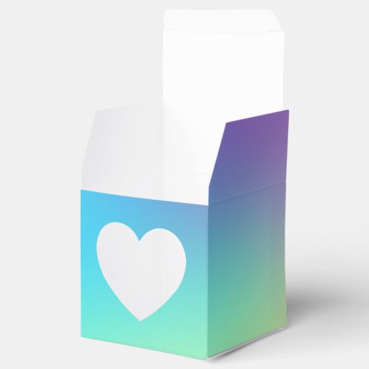 Hübsche Pastel Rainbow Gradient Wedding Geschenkschachtel (Geöffnet)