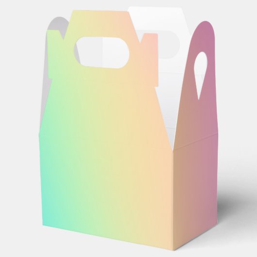 Hübsche Pastel Rainbow Gradient Wedding Geschenkschachtel (Geöffnet)
