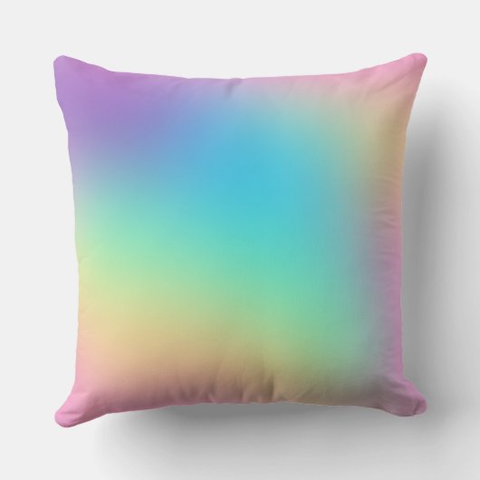 Hübsche Pastel Rainbow Gradient Wedding Kissen (Rückseite)