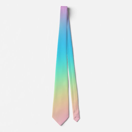 Hübsche Pastel Rainbow Gradient Wedding Krawatte (Vorderseite)