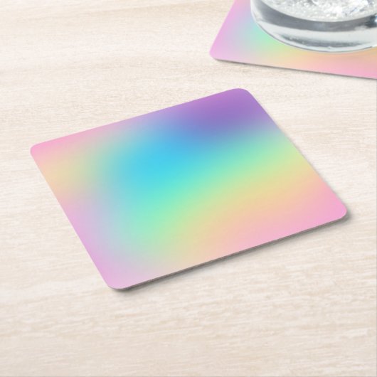 Hübsche Pastel Rainbow Gradient Wedding Rechteckiger Pappuntersetzer (angewinkelt)