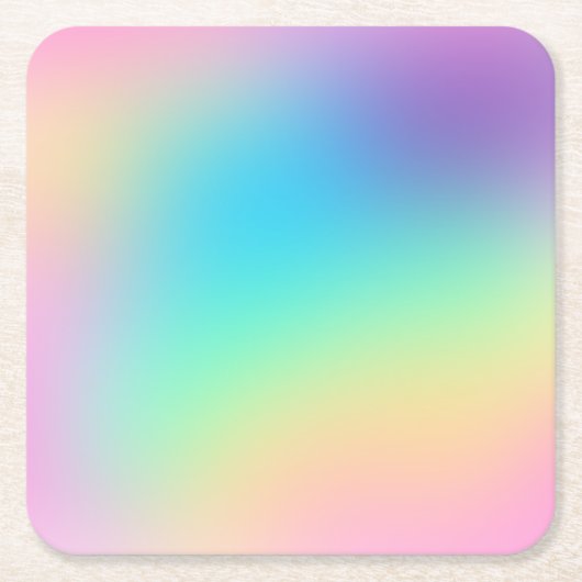 Hübsche Pastel Rainbow Gradient Wedding Rechteckiger Pappuntersetzer (Vorderseite)