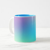Hübsche Pastel Rainbow Gradient Wedding Zweifarbige Tasse (Vorderseite Links)