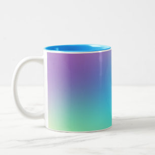 Hübsche Pastel Rainbow Gradient Wedding Zweifarbige Tasse