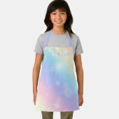 Hübsche Pastel Rainbow Sparkle Personalisiert Girl Schürze (Insitu)