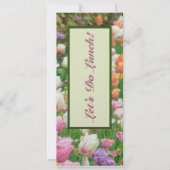 HÜBSCHE PASTEL TULIPS/"LASS'S DO LUNCH"/KUNSTBAR EINLADUNG (Vorderseite)